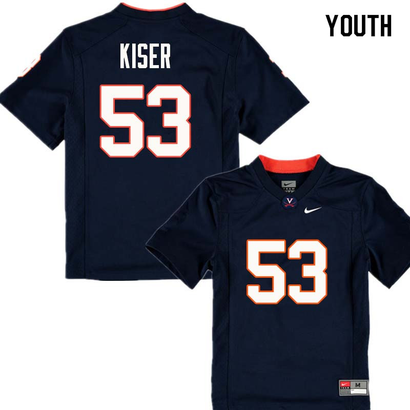 Youth #53 Micah Kiser Virginia Cavaliers College Football Jerseys Sale-Navy - Click Image to Close